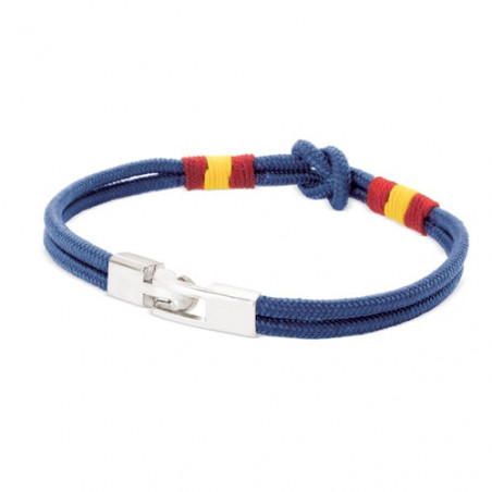 Pulsera cuerda hombre con nudo marinero - Pulsera Bandera España  Barlovento