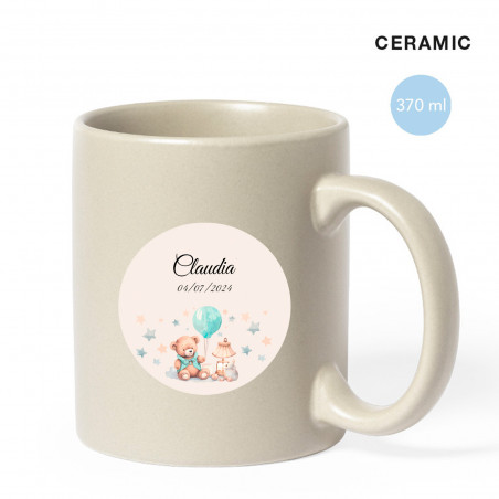 Taza de cerámica personalizada para detalles bautizo