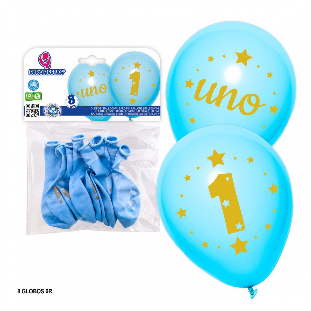 Globos azules numero 1