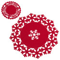 Salvamantel de Navidad troquelado fieltro rojo para decoración