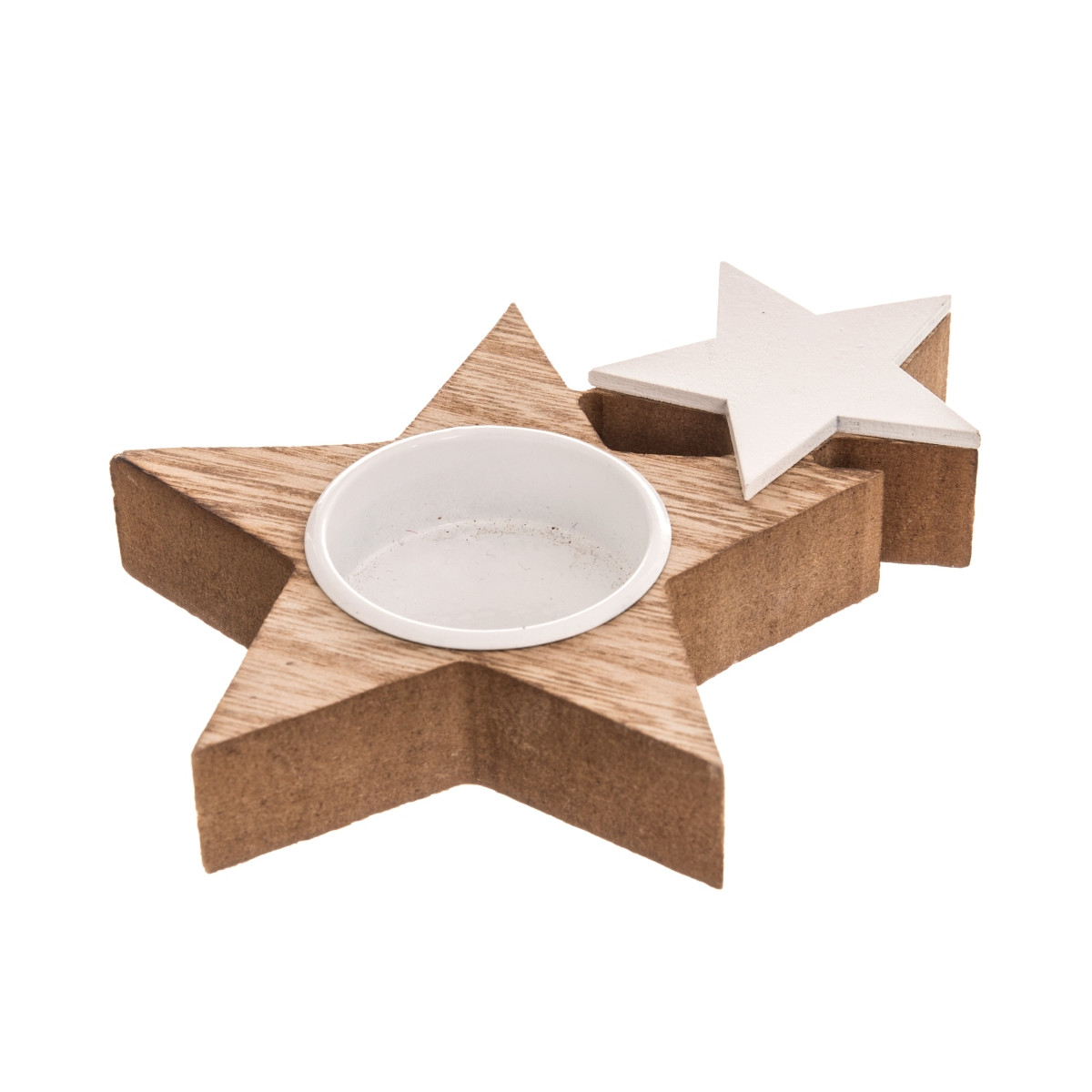 Portavelas de madera centro de mesa estrellas para decorar o regalar