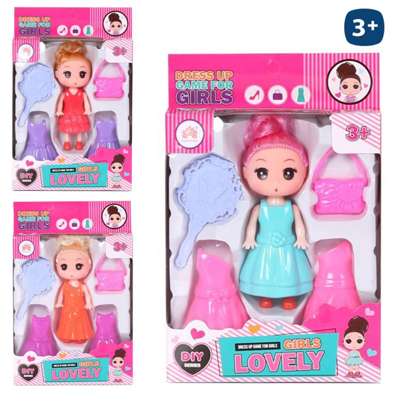 Muñeca mini con accesorios Lovely Girls