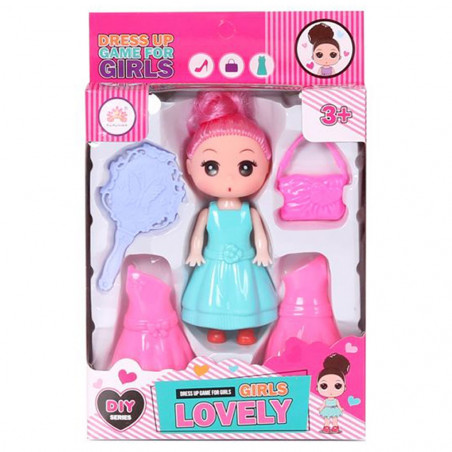 Muñeca mini con accesorios Lovely Girls