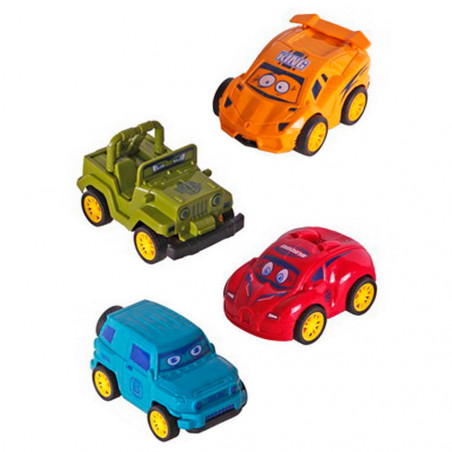 Coches en miniatura de juguete set de 4 cartoon