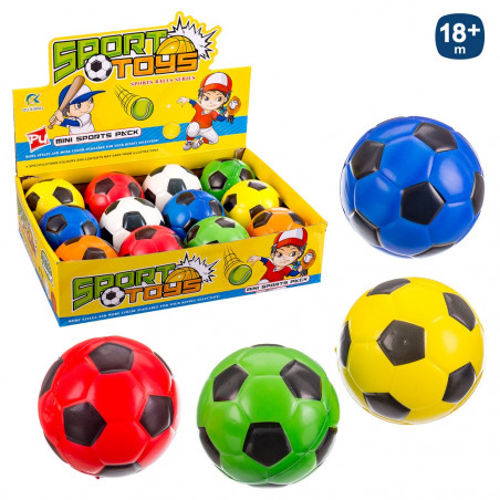 Pelota de foam diseño fútbol colores 10cm. para jugar