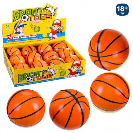 Pelota de foam realista diseño baloncesto 10cm. para jugar