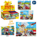 Puzzle de 24 piezas bomberos infantil para regalar