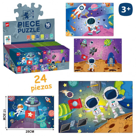 Puzzle de 24 piezas espacio astronautas infantil para regalar