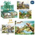 Puzzle de 24 piezas dinosaurios realistas infantil para regalar