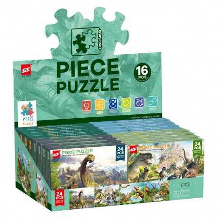 Puzzle de 24 piezas dinosaurios realistas infantil para regalar