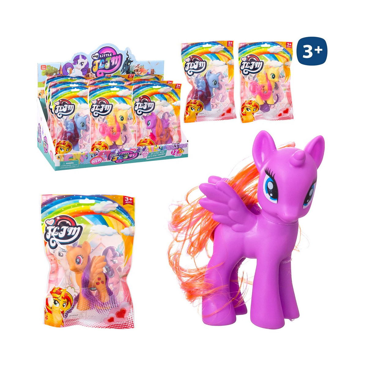 Poni unicornio figura con alas para jugar y regalar