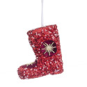 Colgante bota de navidad foam rojo 9cm