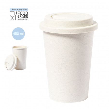 Vaso para llevar 450ml con tapa dosificador y certificación Food Grade