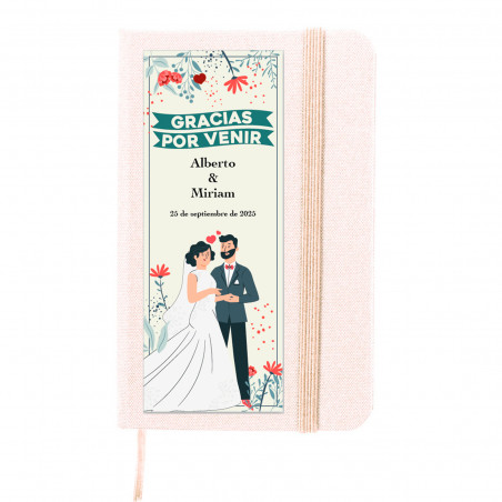 abanico blanco bolsa detalle boda invitado personalizado