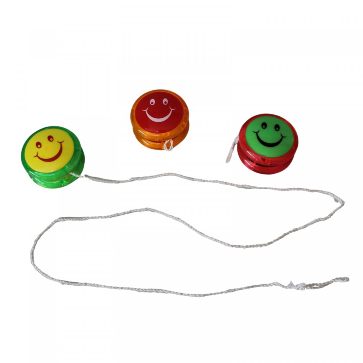 Yoyo de colores con cara sonriente