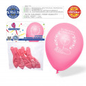 Globos de latex rosas de comunión en pack de 6 unidades