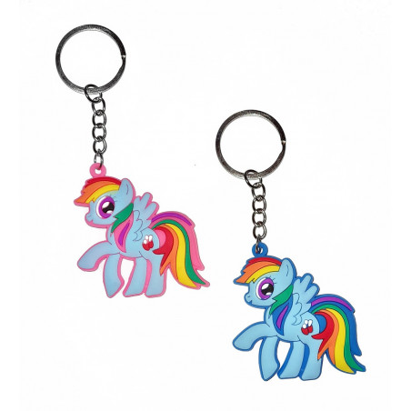 Llavero pony de colores en sobre kraft personalizado para detalles