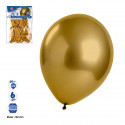 Globo cromado dorado en pack de 6 unidades