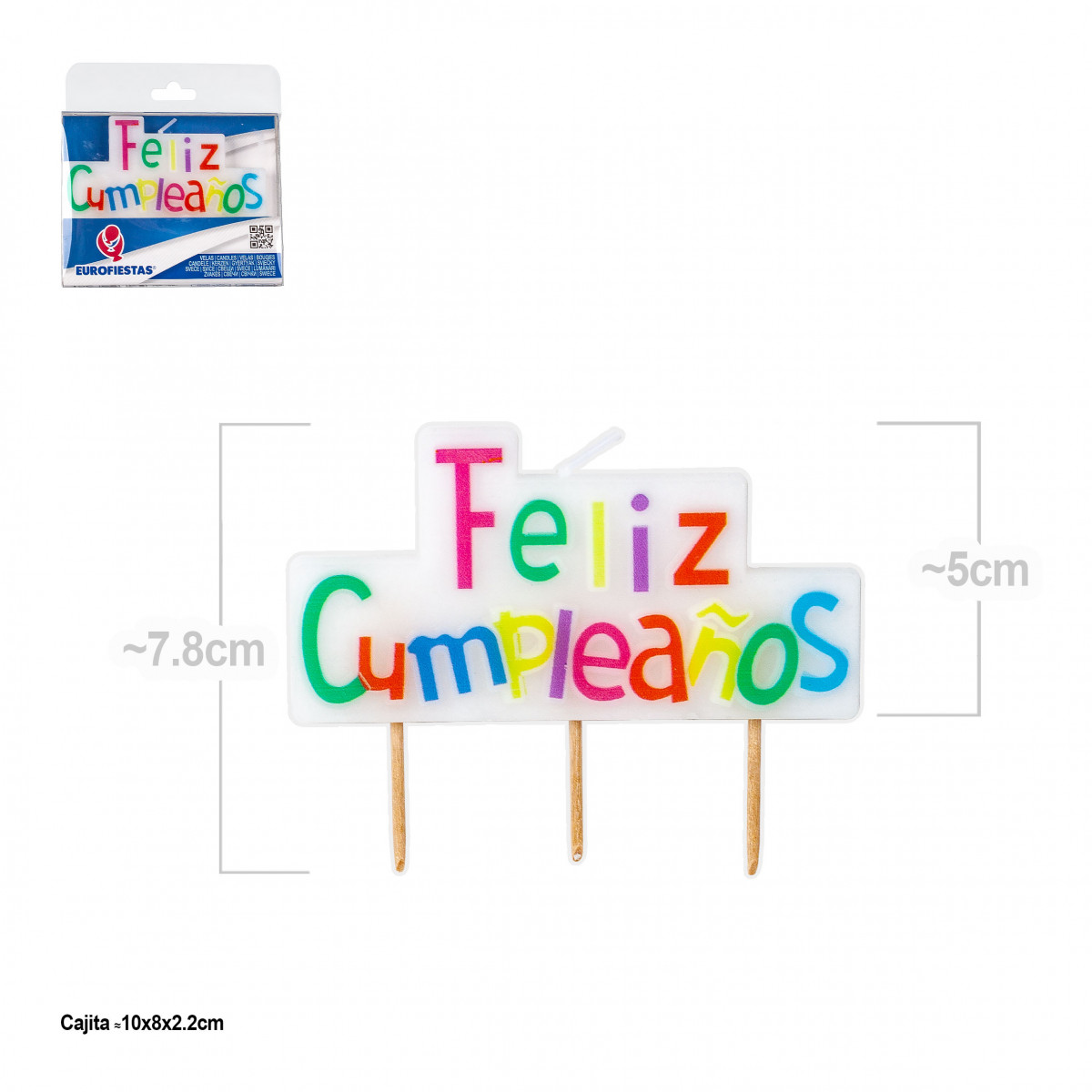 Vela de cumpleaños con letras divertidas