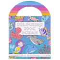 Libro para colorear con pegatinas y lápices de colores en bolsa personalizada para niñas y niños