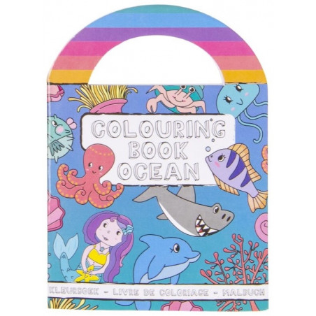 Mochila plegable de pez y libro infantil para dibujar más pegatinas para regalar