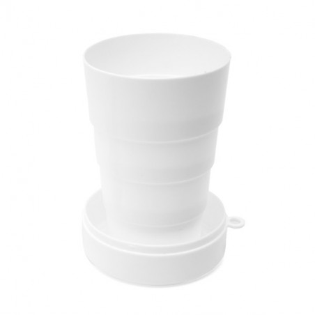 Vaso plegable reutilizable con adhesivo de unicornio y llavero a juego