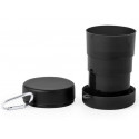 Vaso plegable reutilizable con adhesivo para amigo y llavero de osito para regalar