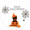 Adhesivo feliz halloween para detalles 3 cm