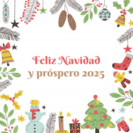 Adhesivo de navidad cuadrado 5x5 elementos decorativos para detalles