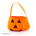 Bolsa de calabaza para Halloween con cucurucho de chucherías