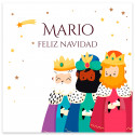 Adhesivo 5x5cm reyes magos personalizable para detalles