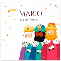 Adhesivo 5x5cm reyes magos personalizable para detalles