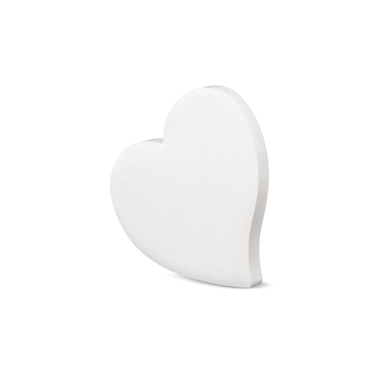 Iman ceramica blanco en forma de corazón para sublimar