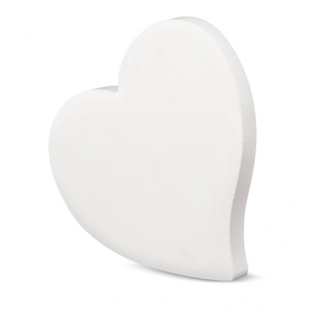 Iman ceramica blanco en forma de corazón para sublimar - Imán De Cerámica  Cora