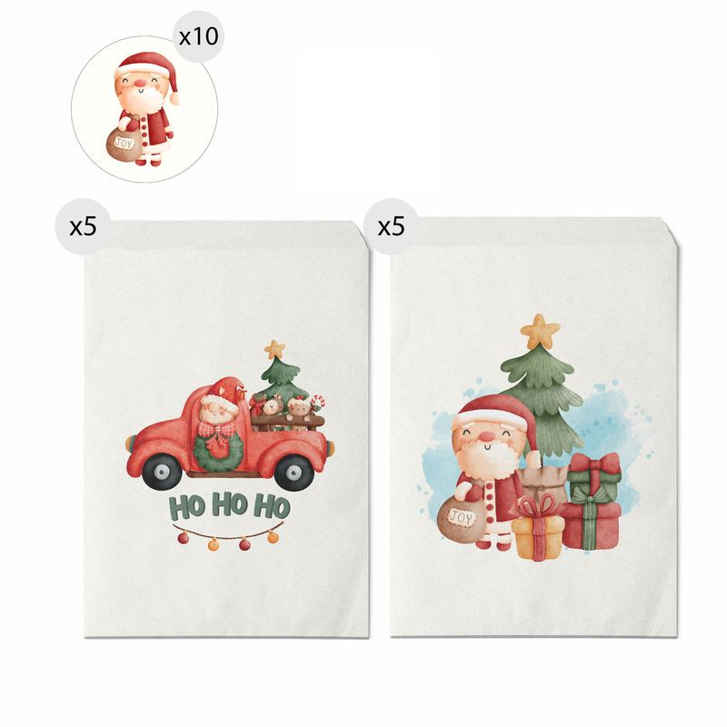 Sobres de Navidad para regalar en pack de 10, 16x24 cm