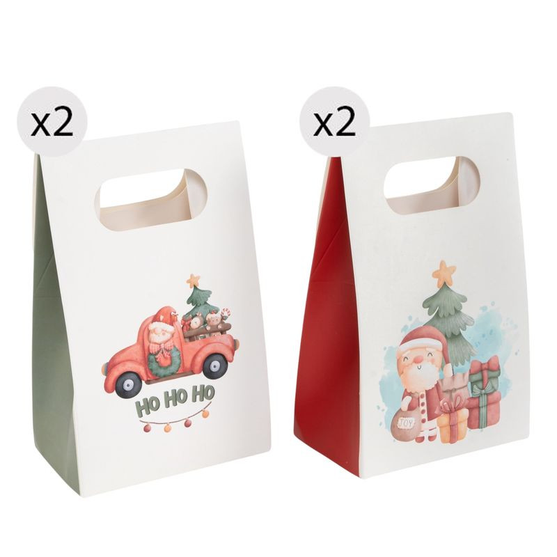 Cajitas de papel de regalo para Navidad en pack de 4