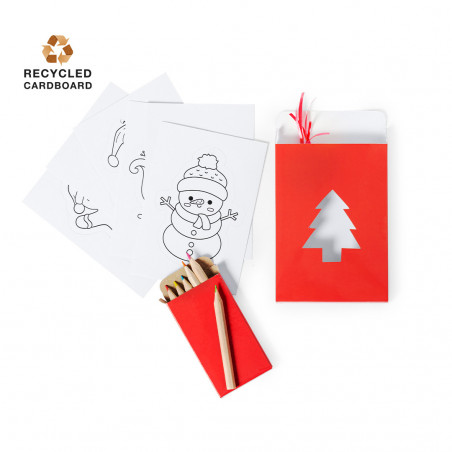 Adornos navideños para colorear con lápices de colores con adhesivo personalizable navideño para detalles