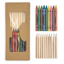 Colores y ceras para colorear en estuche con adhesivo personalizable y dipper para detalles