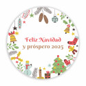 Espejo rojo plegable de bolsillo personalizable para regalar en Navidad