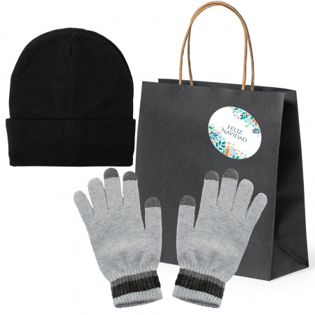 Guantes para hombre y gorro de regalo de Navidad