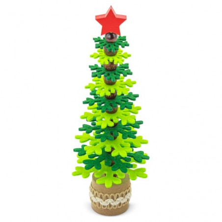 Arbolito de navidad para montar y decorar - Arbolito De Navidad Rpet Y Madera Reciclada  Pukky