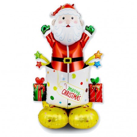 Globo papá noel 118cm para decorar navidad