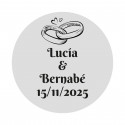 Encendedor personalizado adhesivo 2cm para detalles bodas