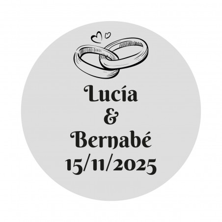 Encendedor personalizado adhesivo 2cm para detalles bodas