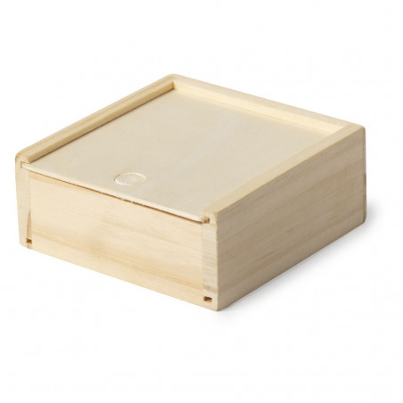 Juego 3 en raya de madera en caja con adhesivo personalizado para Bautizo