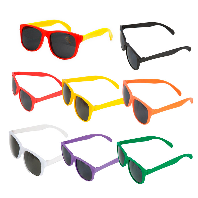 Gafas de sol con montura de diversos colores para regalar