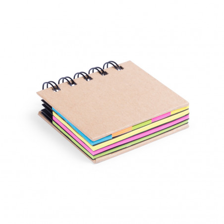 Libreta con post it adhesivos de colores