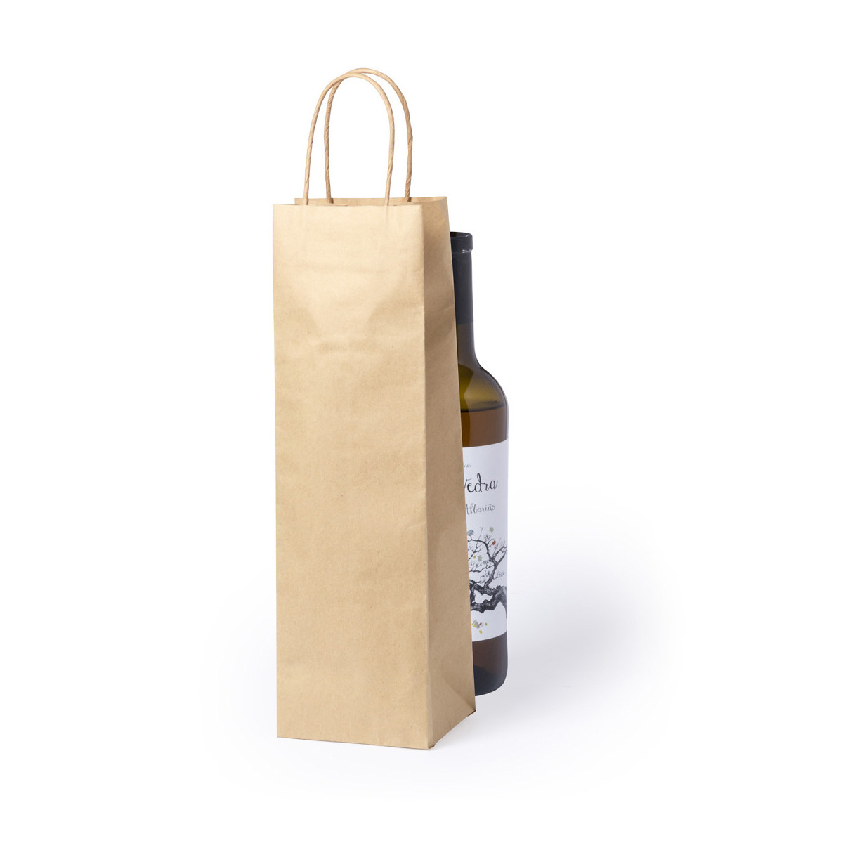 Bolsa de kraft para botella de vino