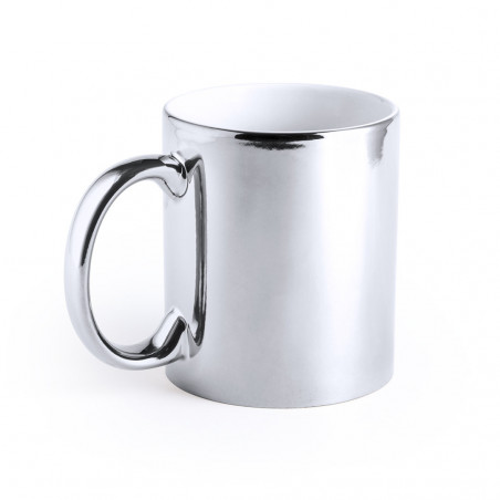 Taza de cerámica para láser en plata o dorada