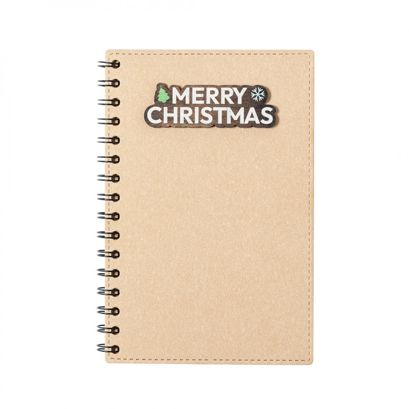 Cuaderno decorado de navidad con espiral y tapa dura